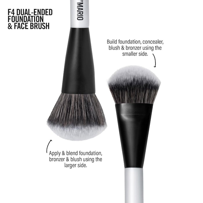 Brocha de doble punta para base de maquillaje y rostro F4