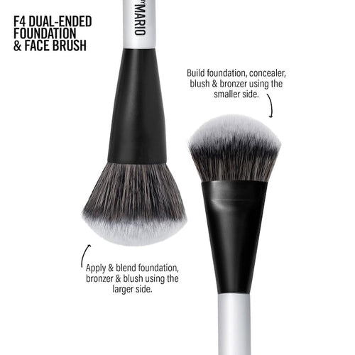 Brocha de doble punta para base de maquillaje y rostro F4